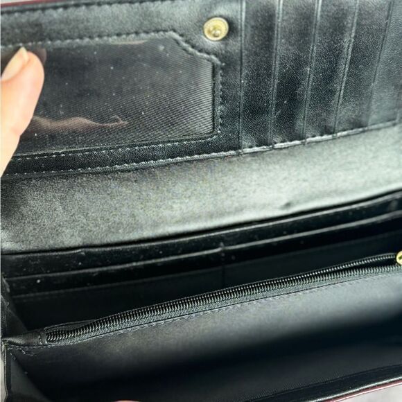 Danbury Mint Wine Embossed Leather Bag with Wallet - Picture 14 of 15